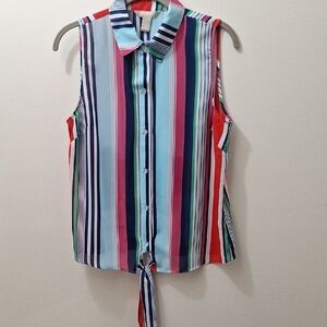 Banana Republic Multicolor Striped  Button Down Shirt Size S